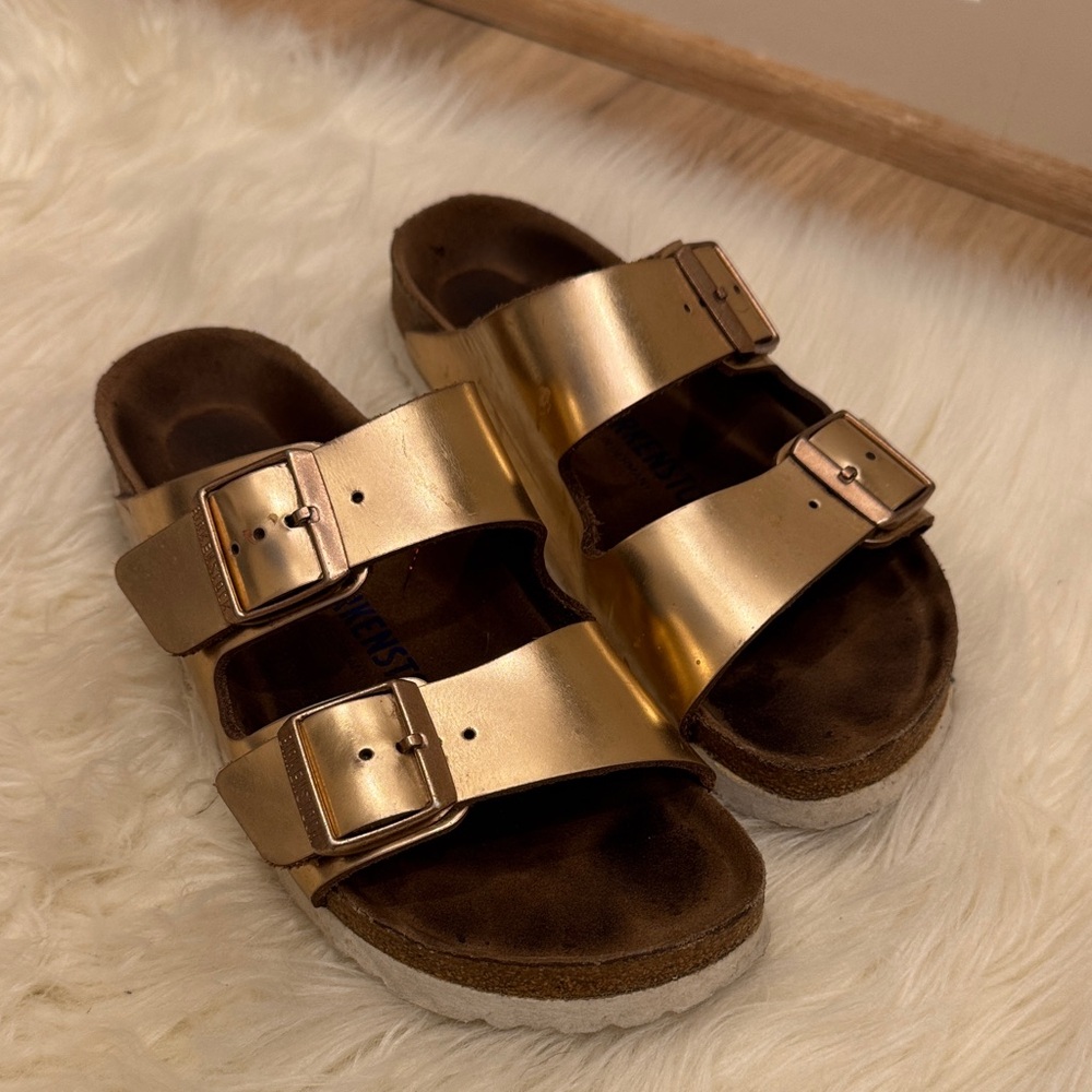 Birkenstock Metallic Gold Sandals